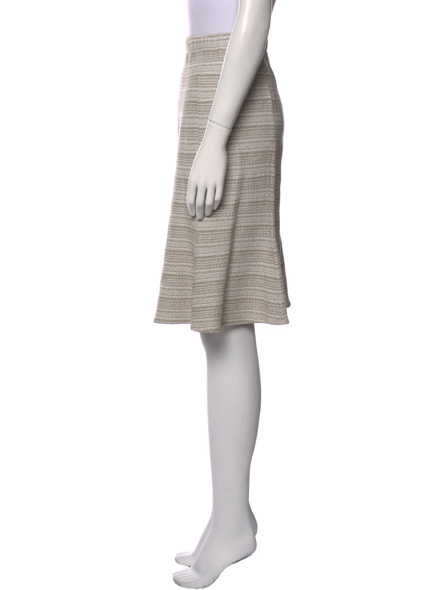 St. John Collection Striped Knee-Length Skirt