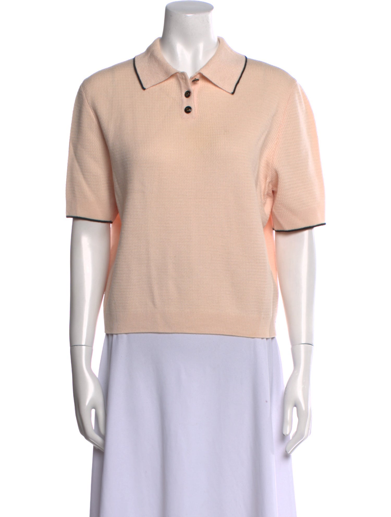 St. John Collection Wool Short Sleeve Polo