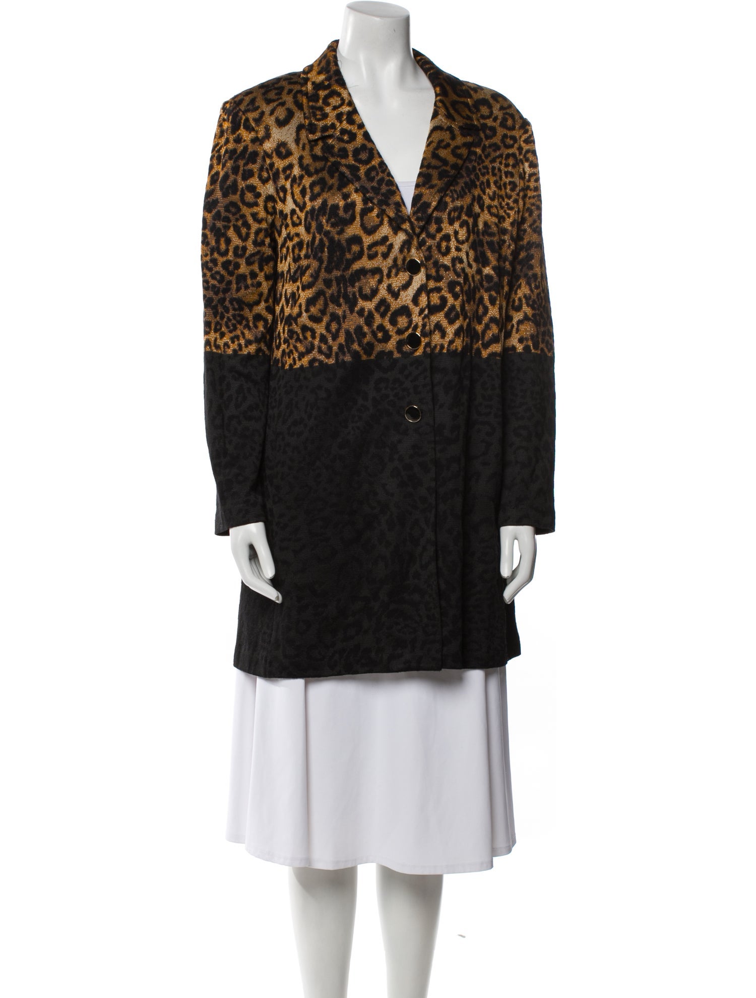 St. John Collection Animal Print Coat