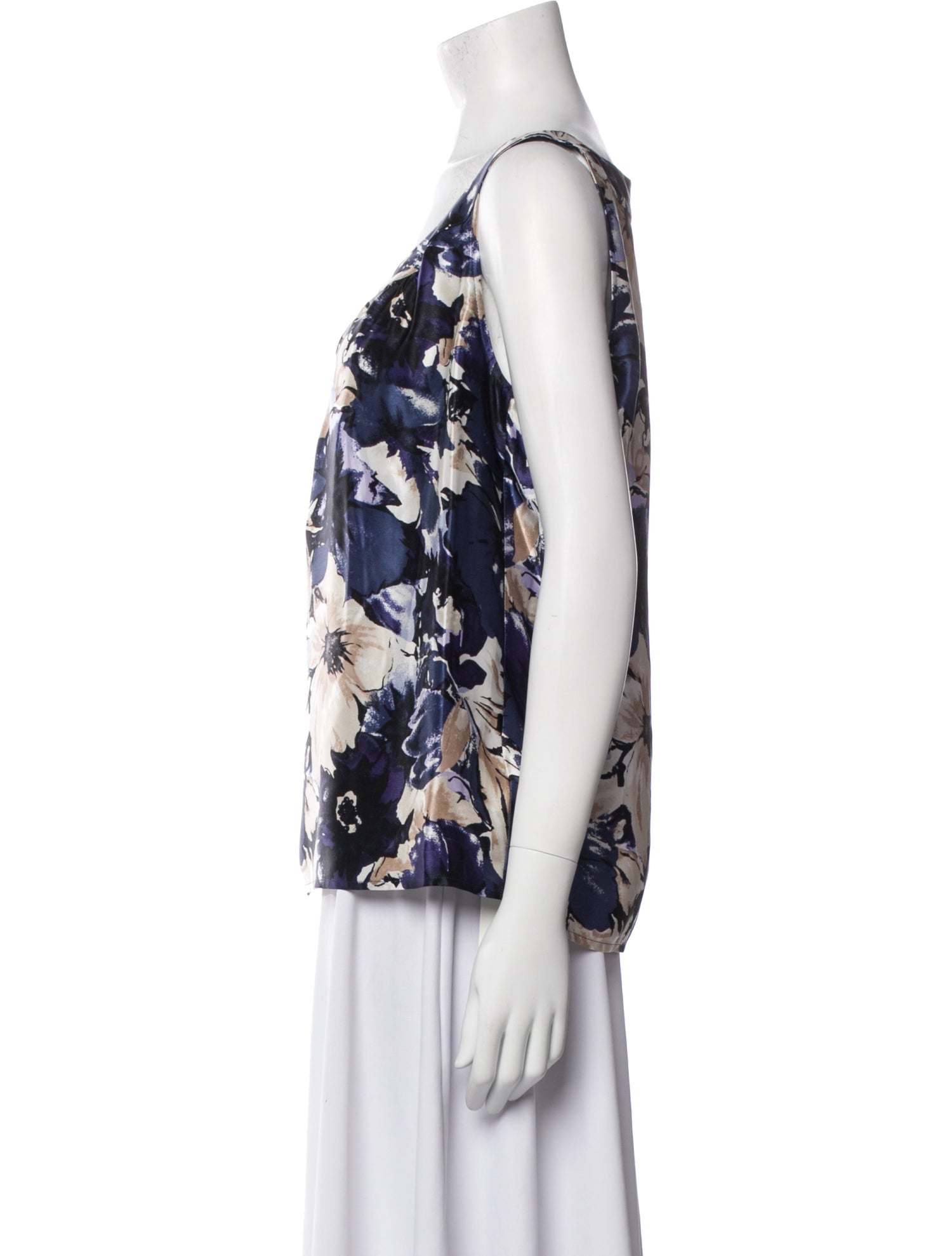 St. John Collection Silk Floral Print Blouse