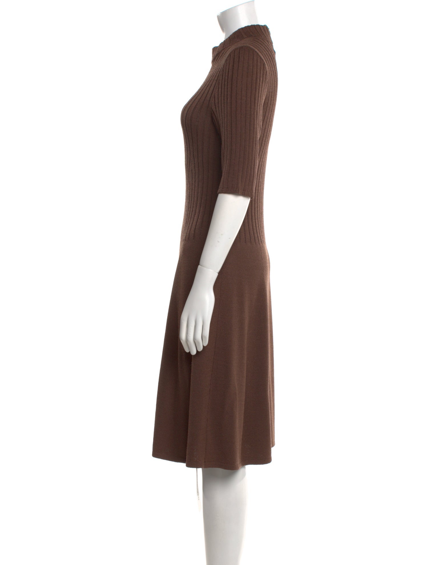 St. John Collection Mock Neck Midi Length Dress