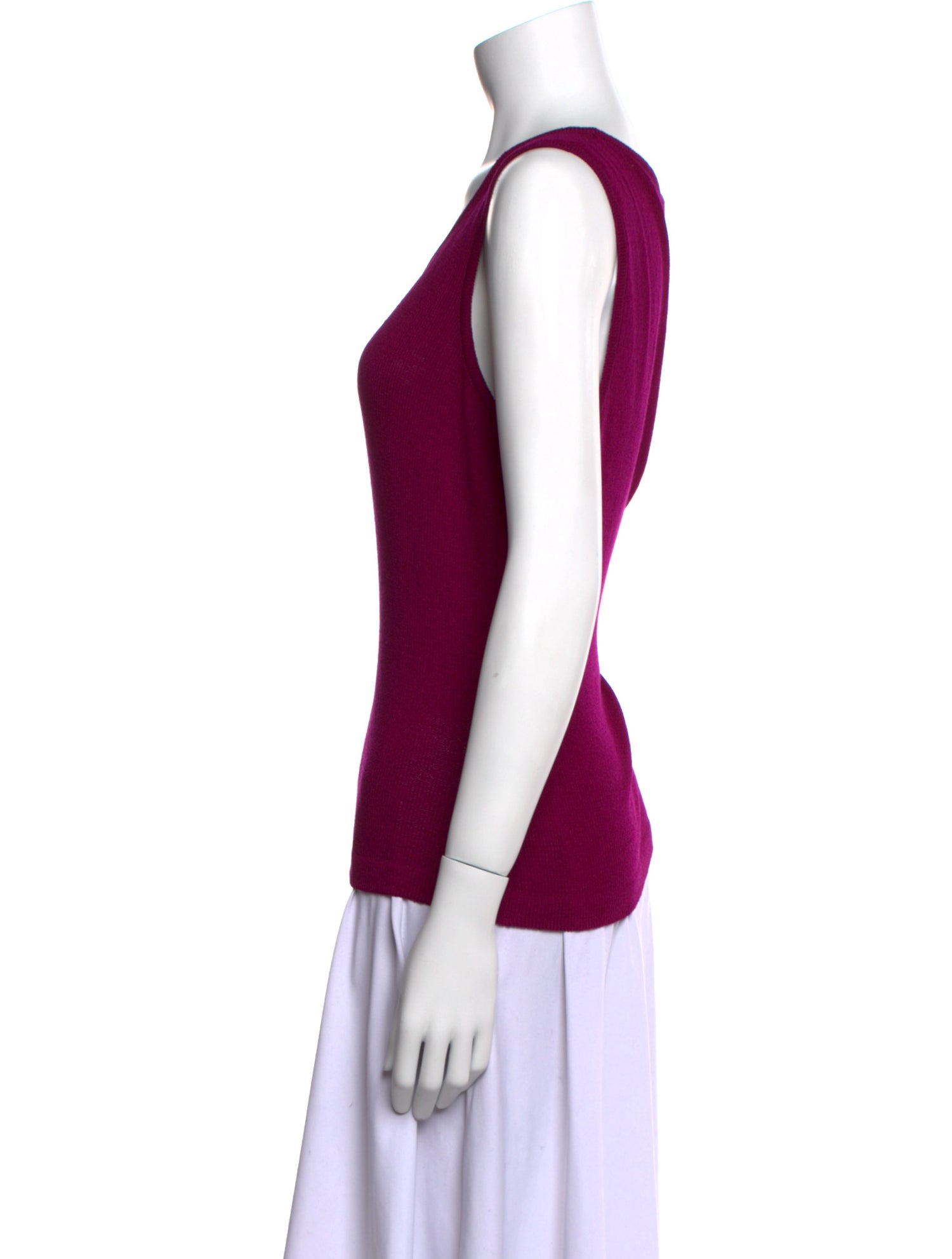 St. John Collection Wool Scoop Neck Top
