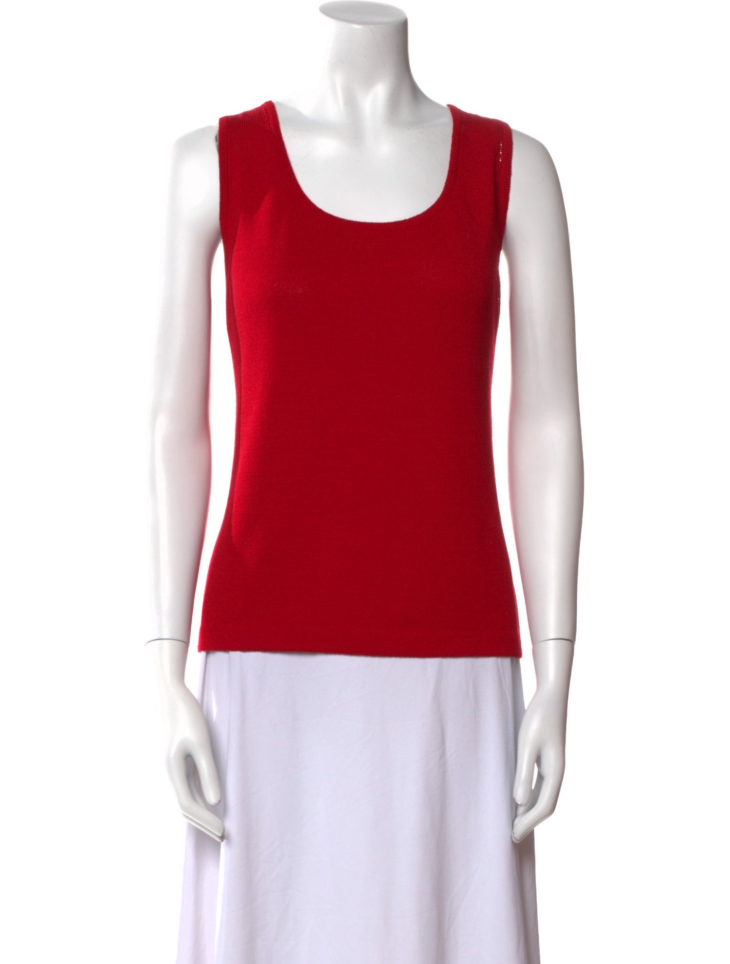 St. John Collection Wool Scoop Neck Top