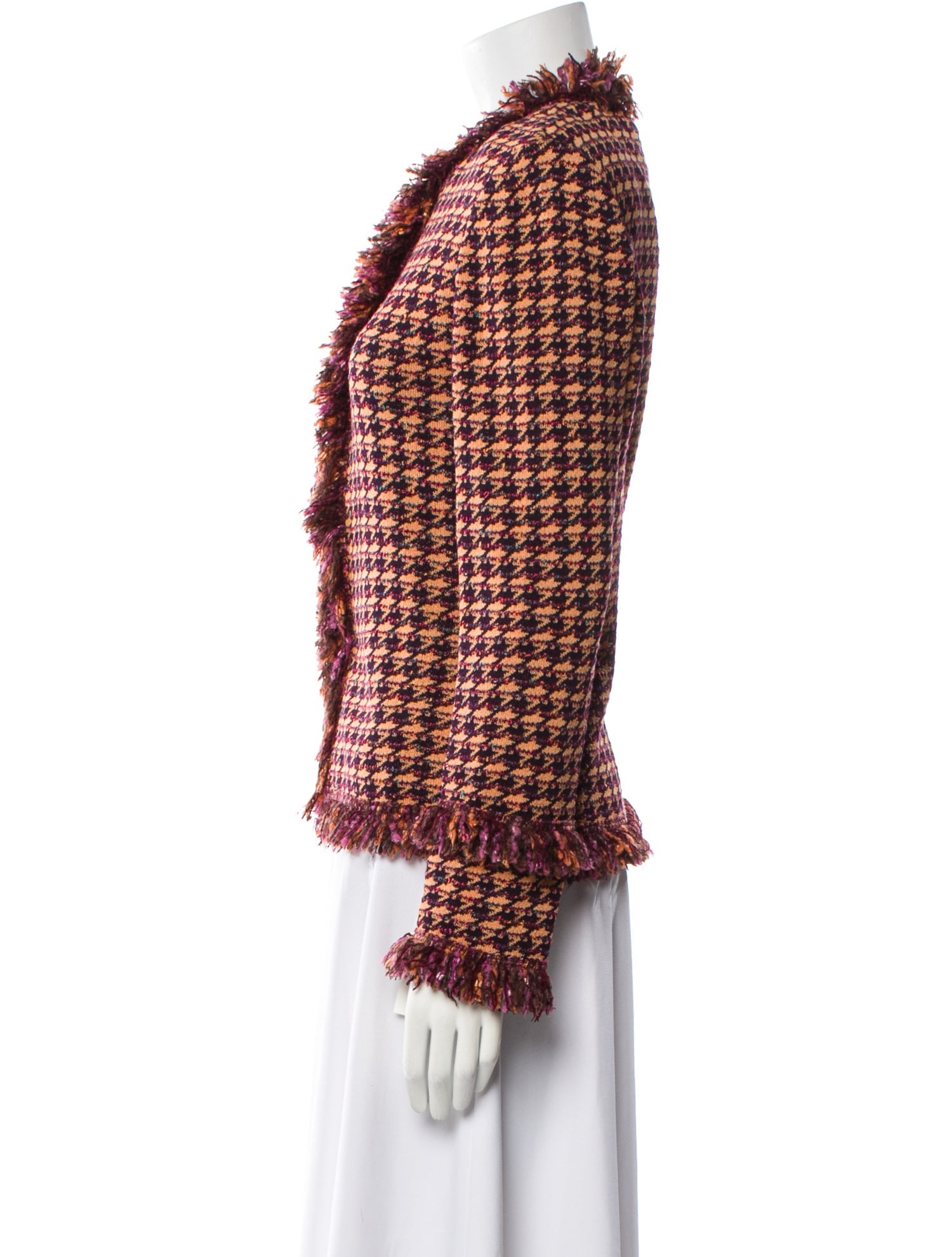 St. John Collection Plaid Print Evening Jacket