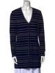 St. John Collection Striped Open Front Sweater