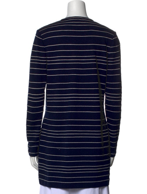 St. John Collection Striped Open Front Sweater