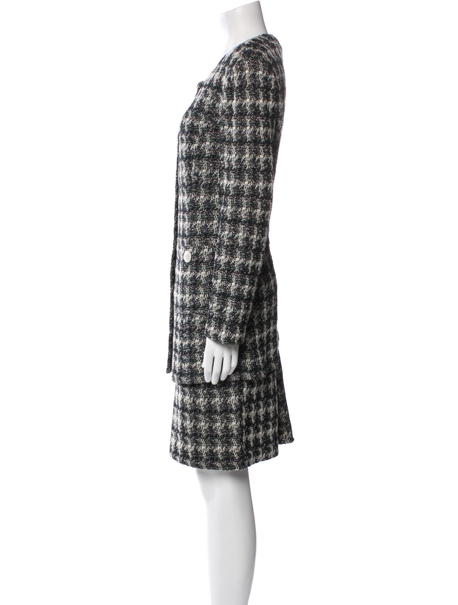 St. John Collection Tweed Pattern Glitter Accents Dress Set
