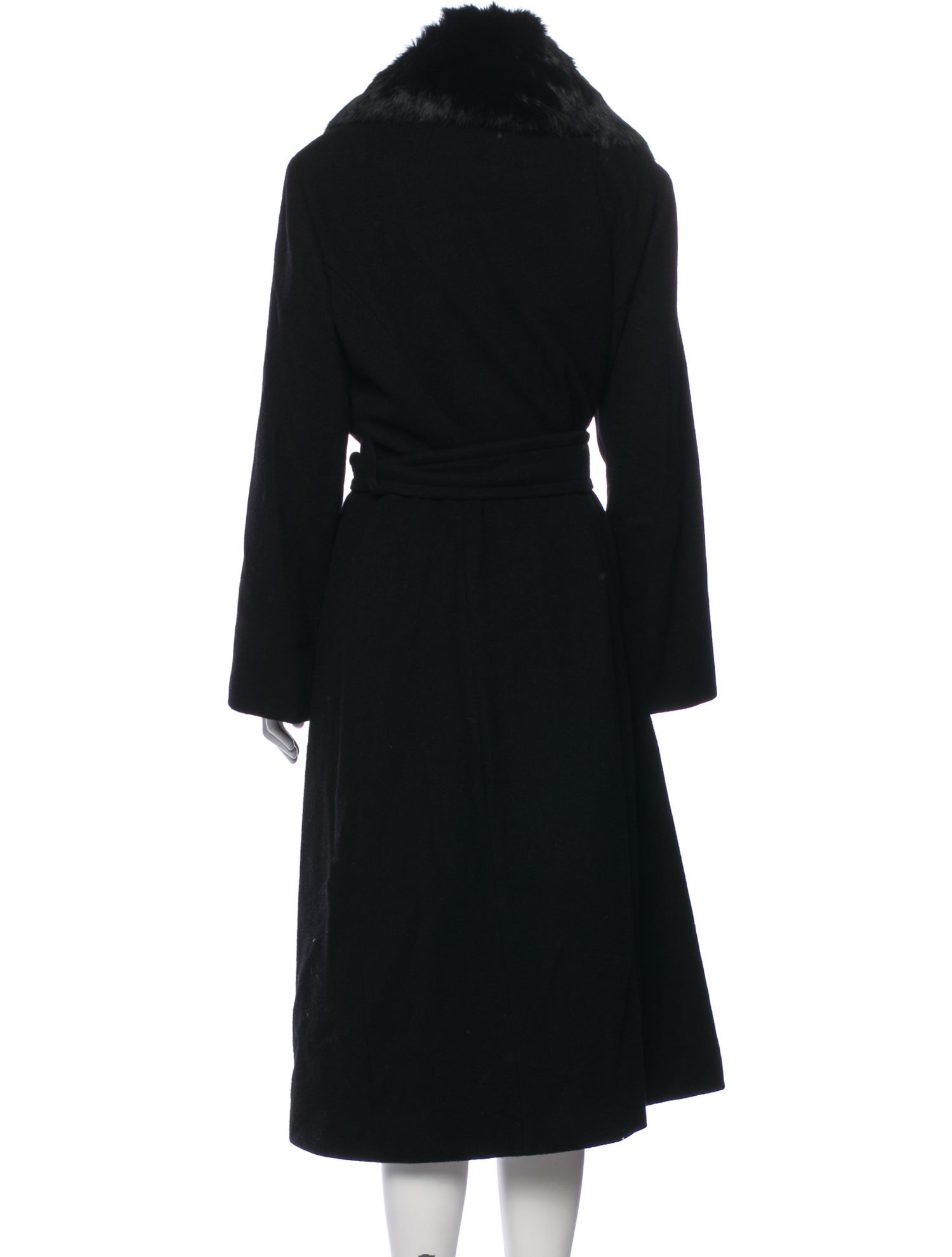 St. John Collection Wool Faux Fur Coat