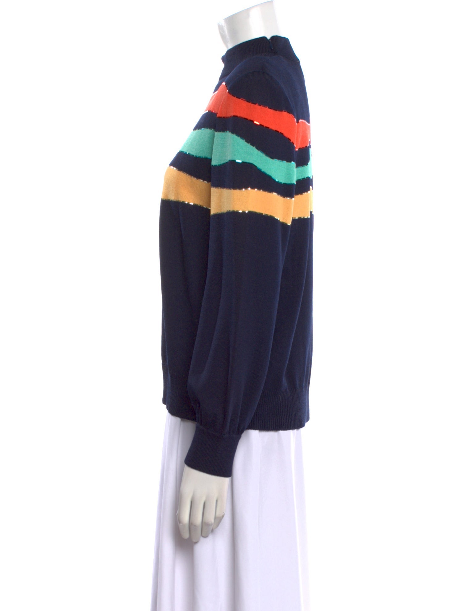 St. John Collection Wool Striped Sweater