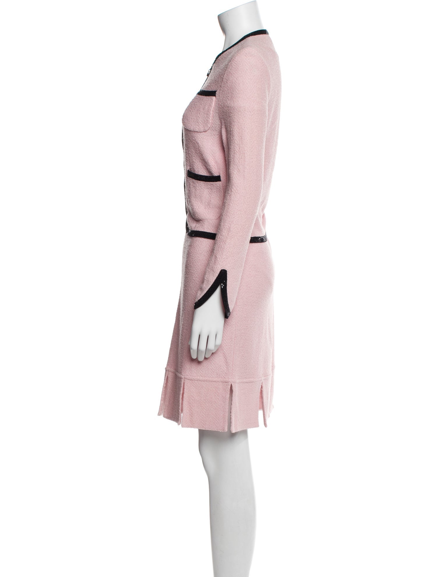 St. John Collection Wool Striped Skirt Set