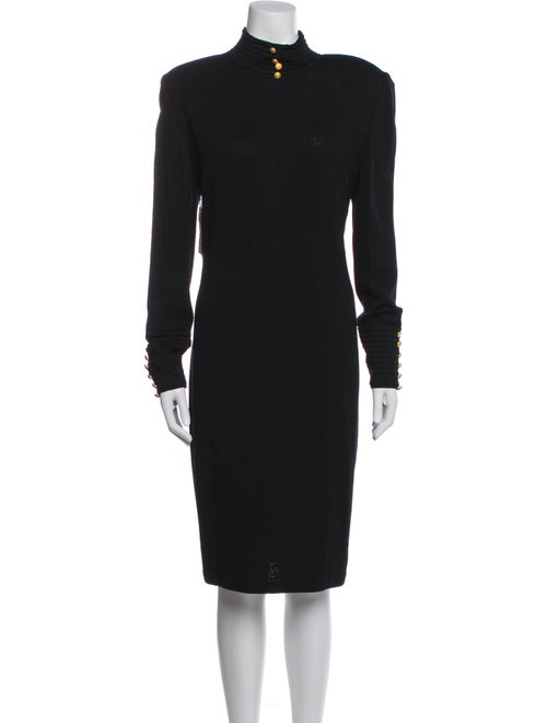 St. John Collection Turtleneck Knee-Length Dress