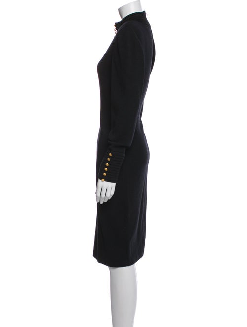 St. John Collection Turtleneck Knee-Length Dress