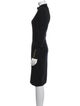 St. John Collection Turtleneck Knee-Length Dress