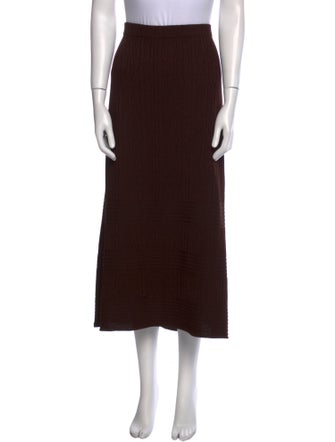 St. John Collection Wool Midi Length Skirt