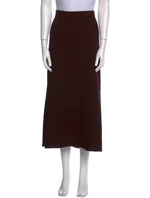 St. John Collection Wool Midi Length Skirt