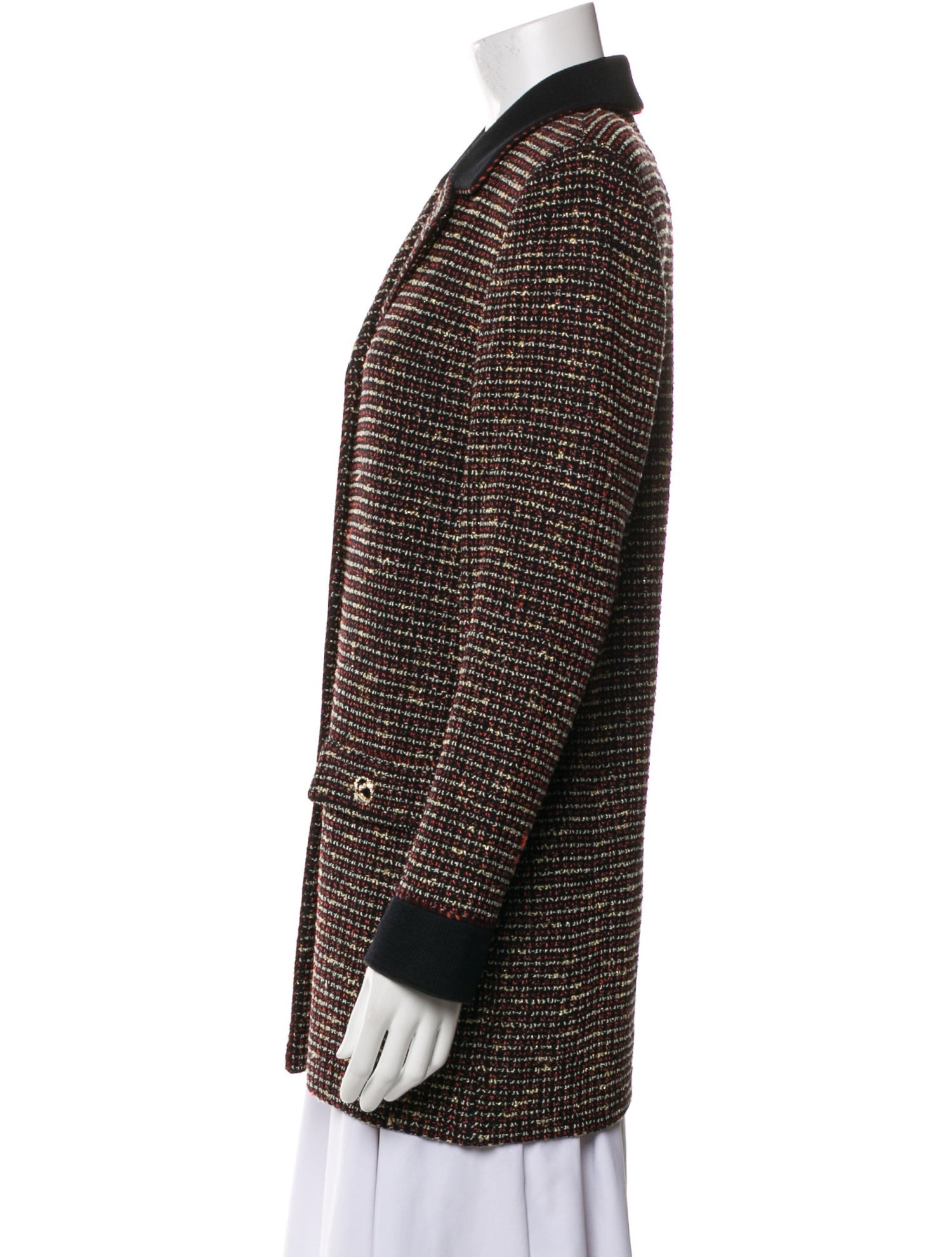 St. John Collection Tweed Pattern Coat