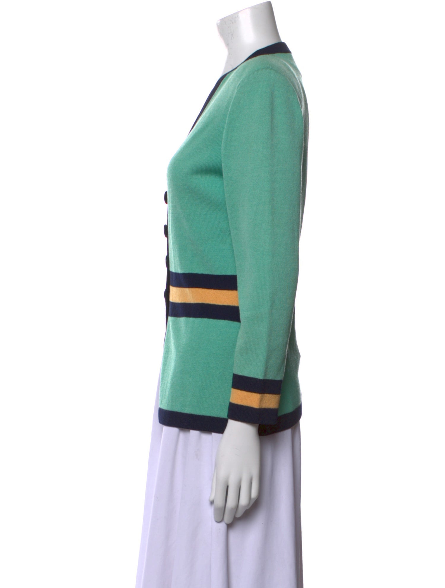 St. John Collection Wool Colorblock Pattern Sweater