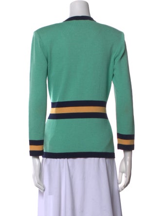 St. John Collection Wool Colorblock Pattern Sweater