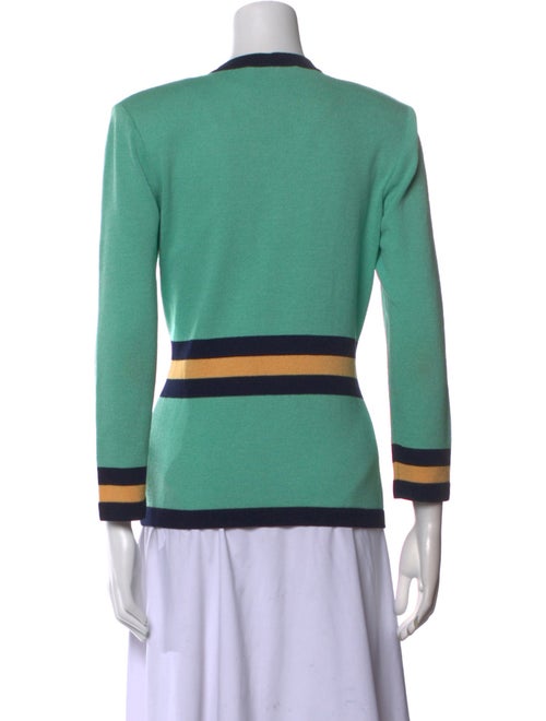 St. John Collection Wool Colorblock Pattern Sweater