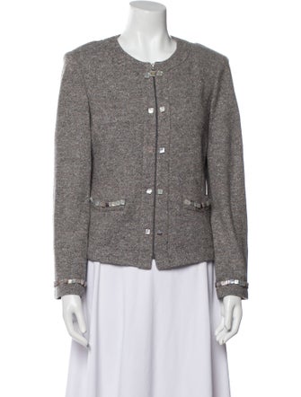 St. John Collection Tweed Pattern Evening Jacket