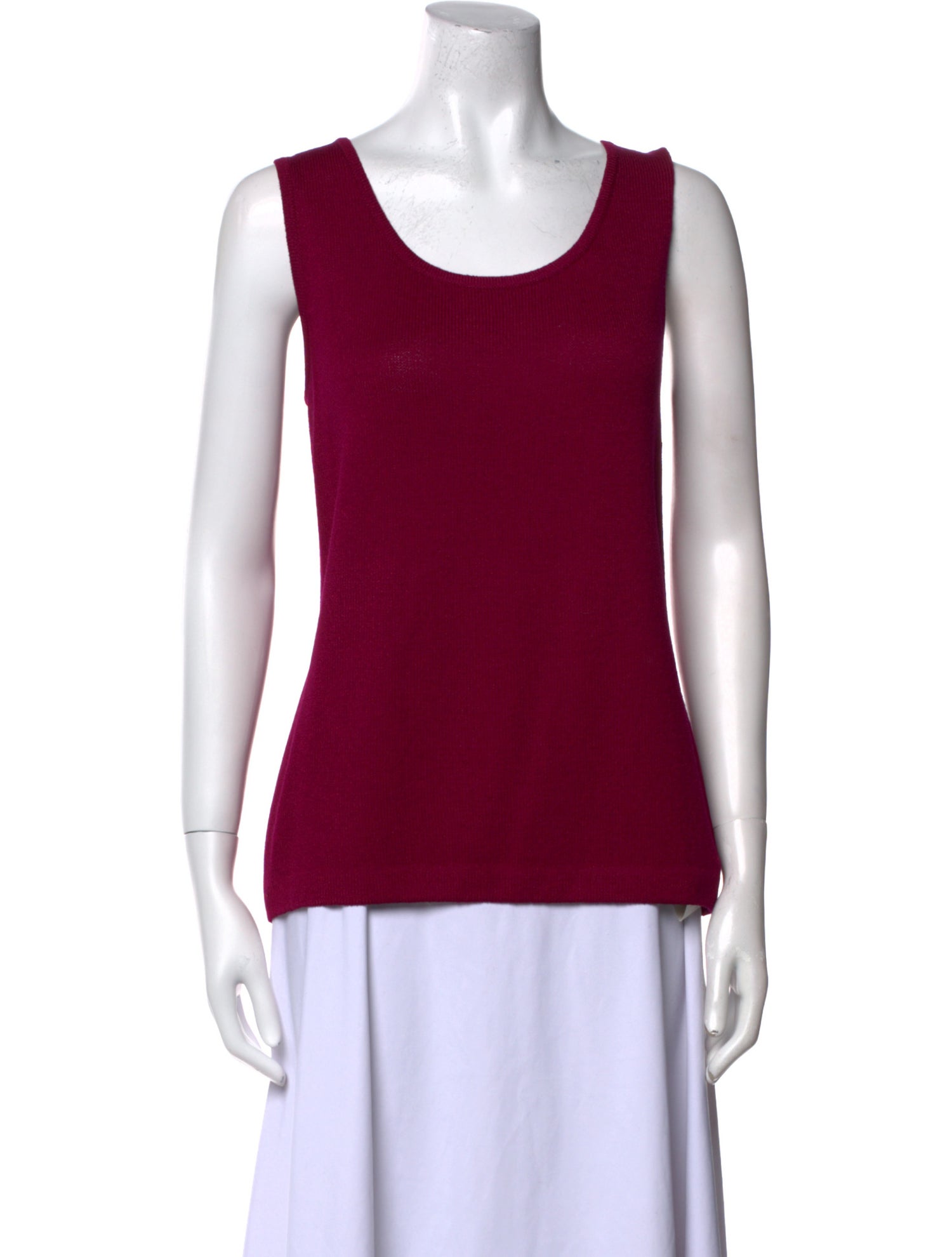 St. John Collection Wool Scoop Neck Top