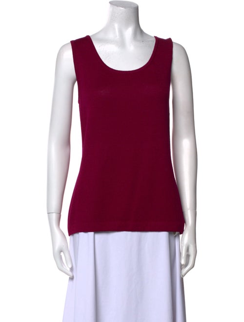 St. John Collection Wool Scoop Neck Top
