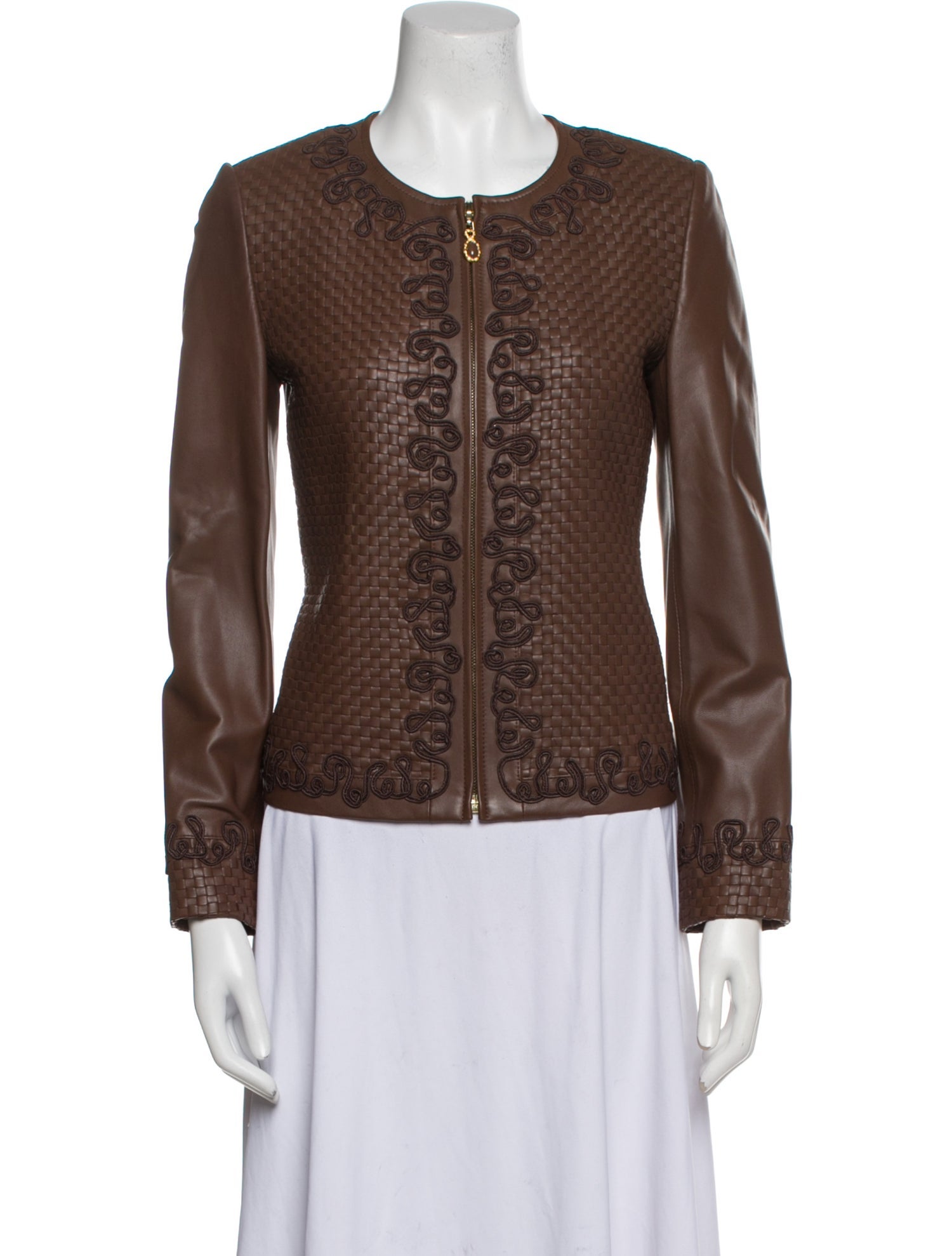 St. John Collection Leather Evening Jacket