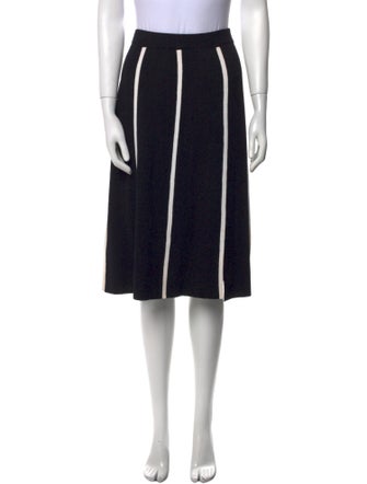 St. John Collection Striped Knee-Length Skirt