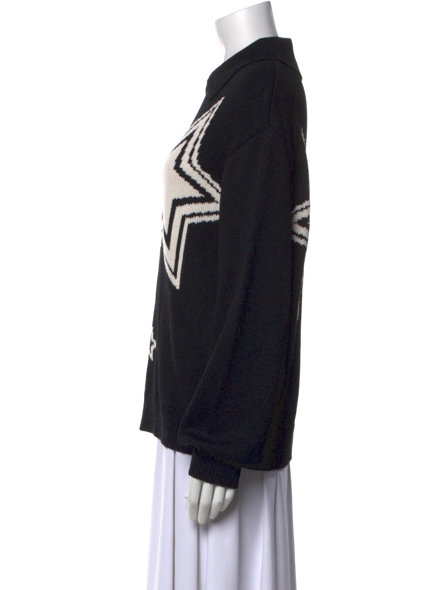 St. John Collection Graphic Print Crew Neck Sweater