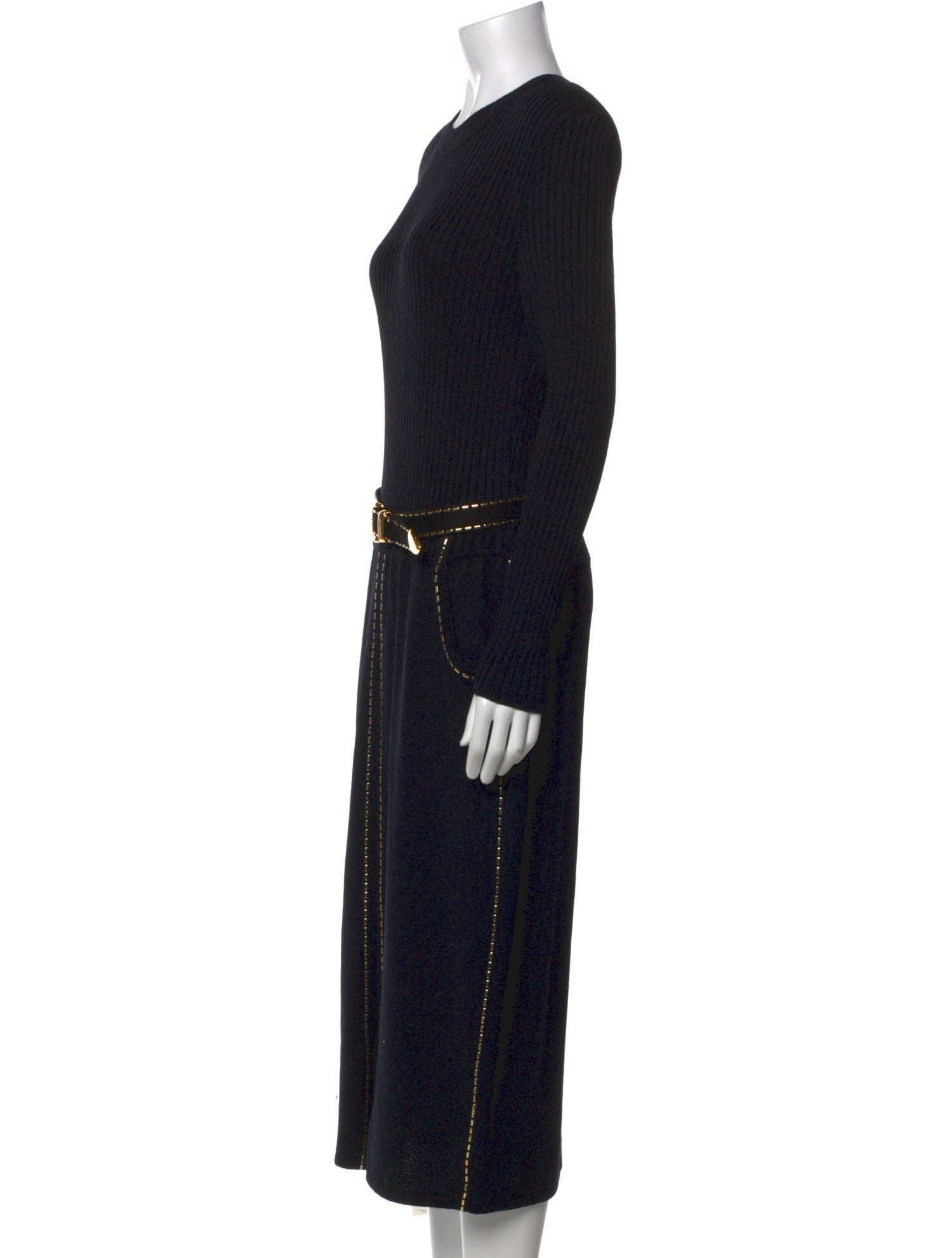 St. John Collection Crew Neck Long Dress