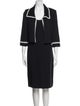 St. John Collection Wool Striped Dress Set