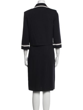 St. John Collection Wool Striped Dress Set