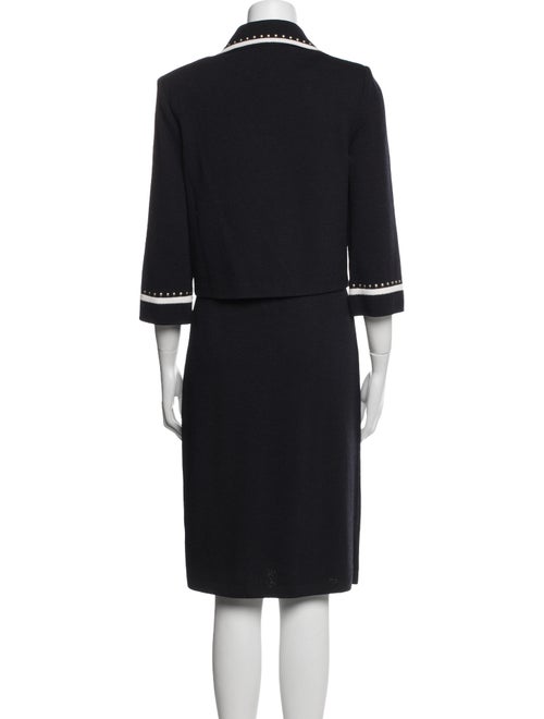 St. John Collection Wool Striped Dress Set