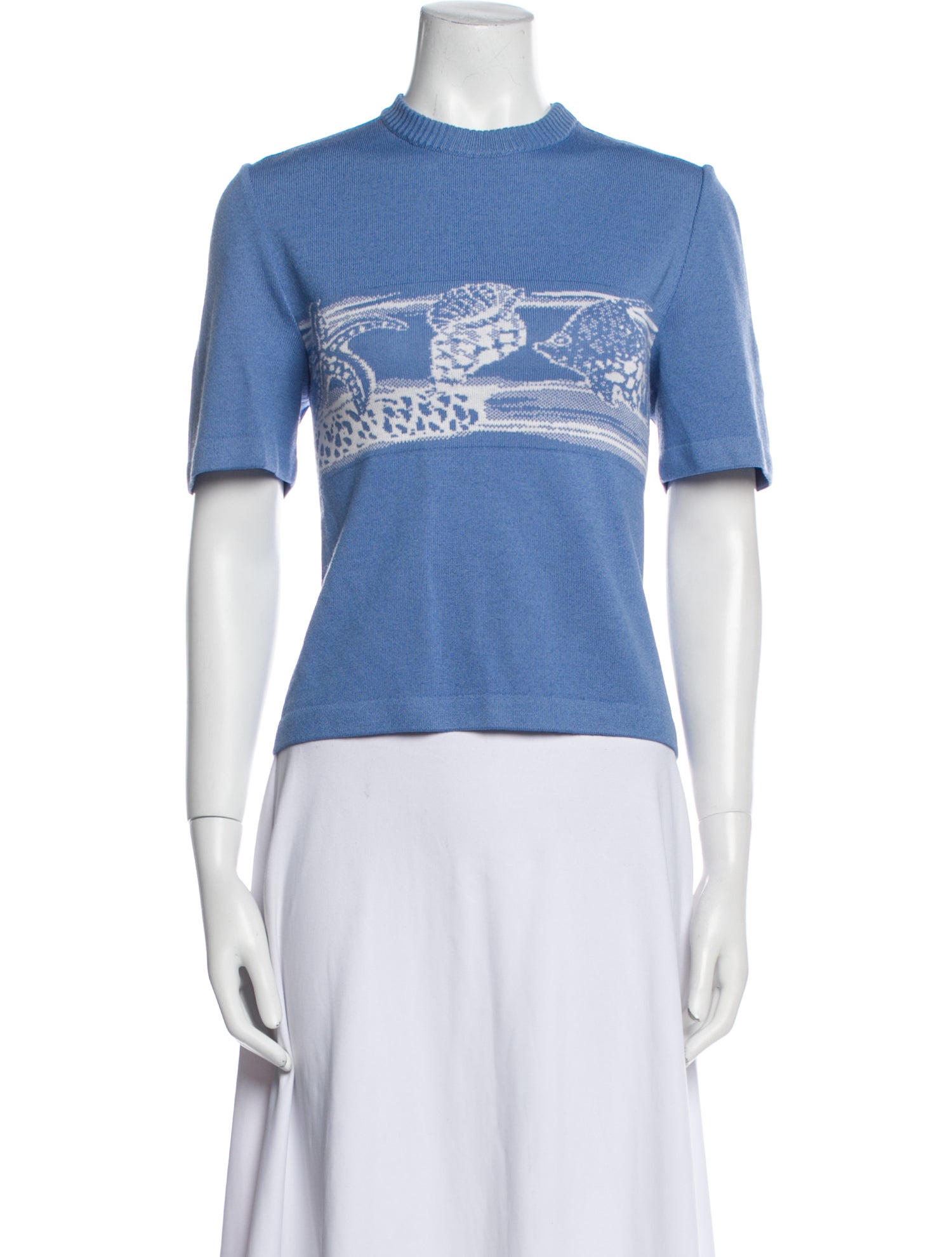 St. John Collection Graphic Print Crew Neck T-Shirt