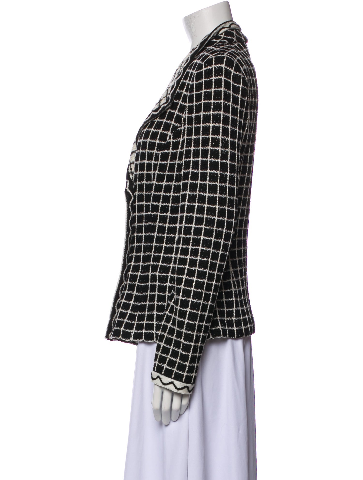 St. John Collection Plaid Print Blazer