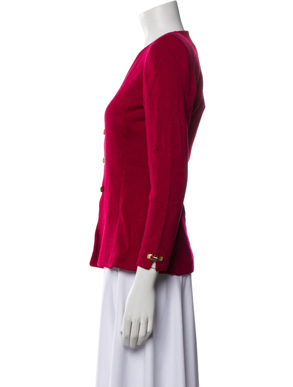 St. John Collection Jacket Red Collarless - image 2