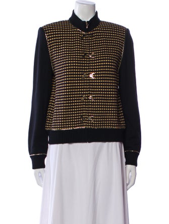 St. John Collection Striped Bomber Jacket