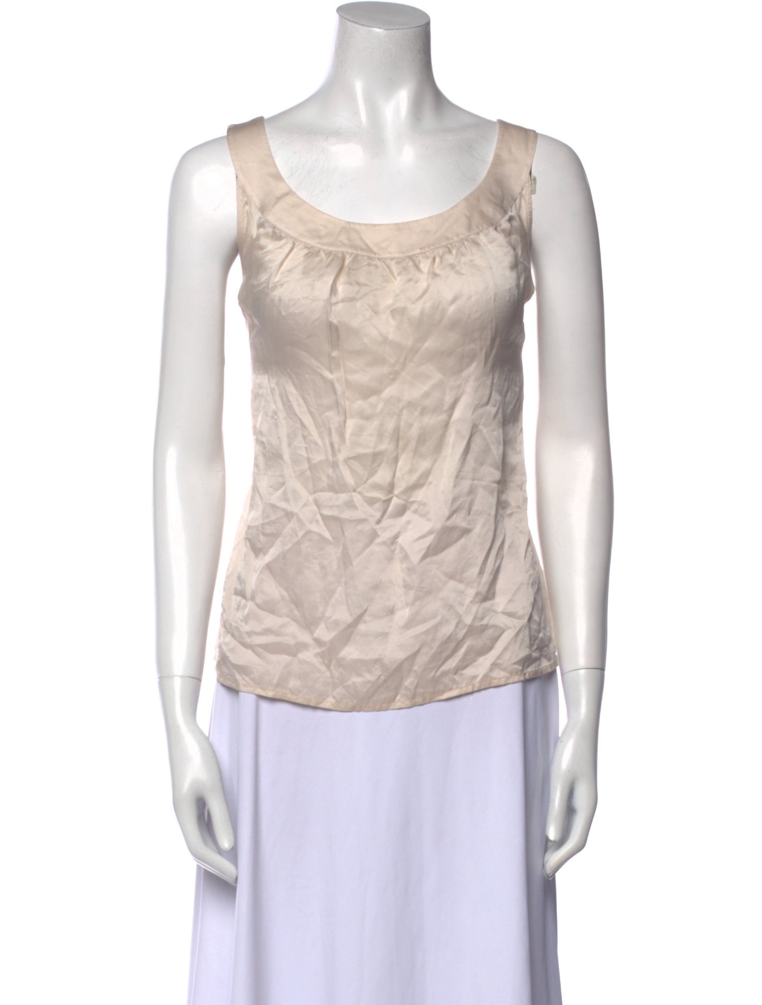 St. John Collection Silk Scoop Neck Top