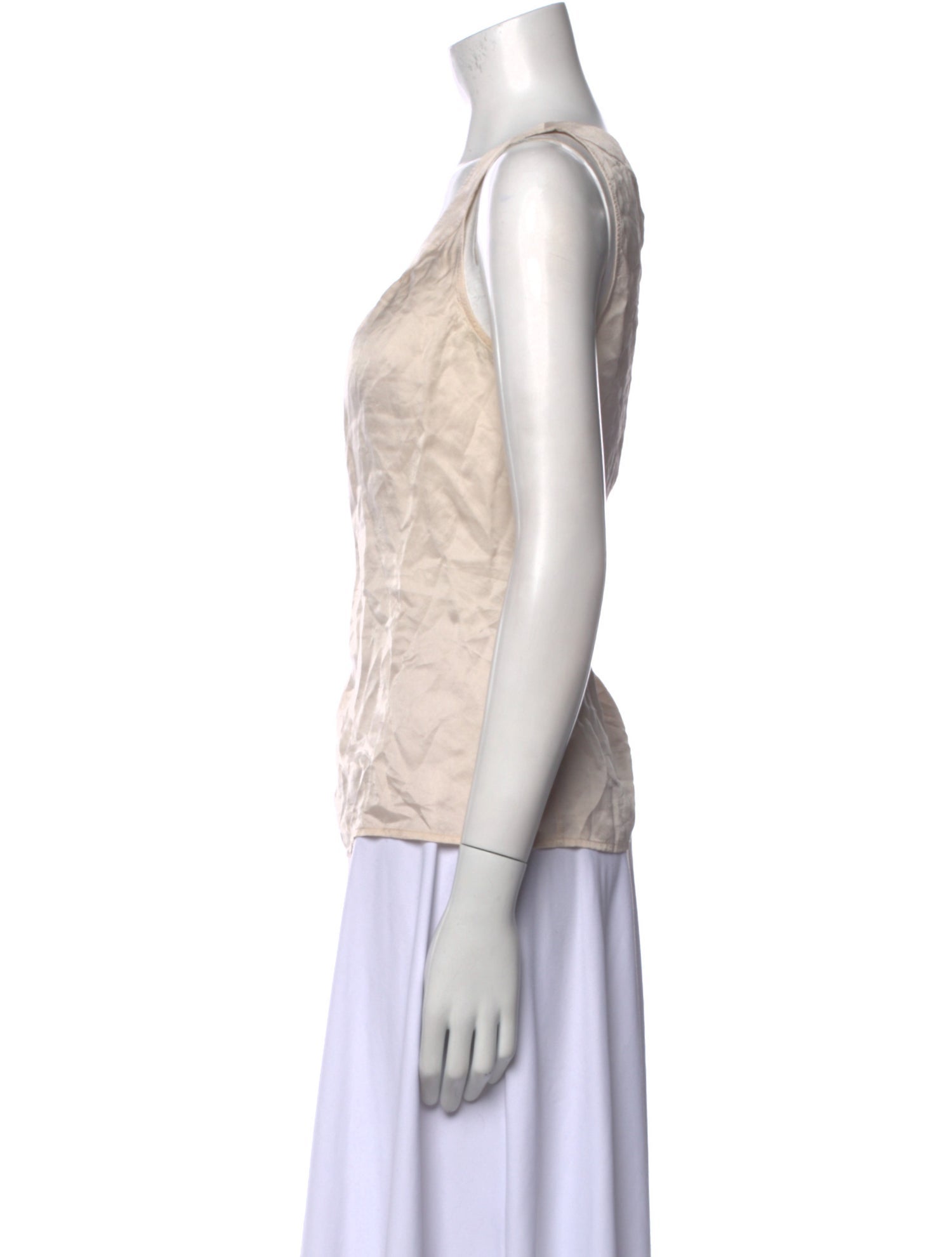 St. John Collection Silk Scoop Neck Top