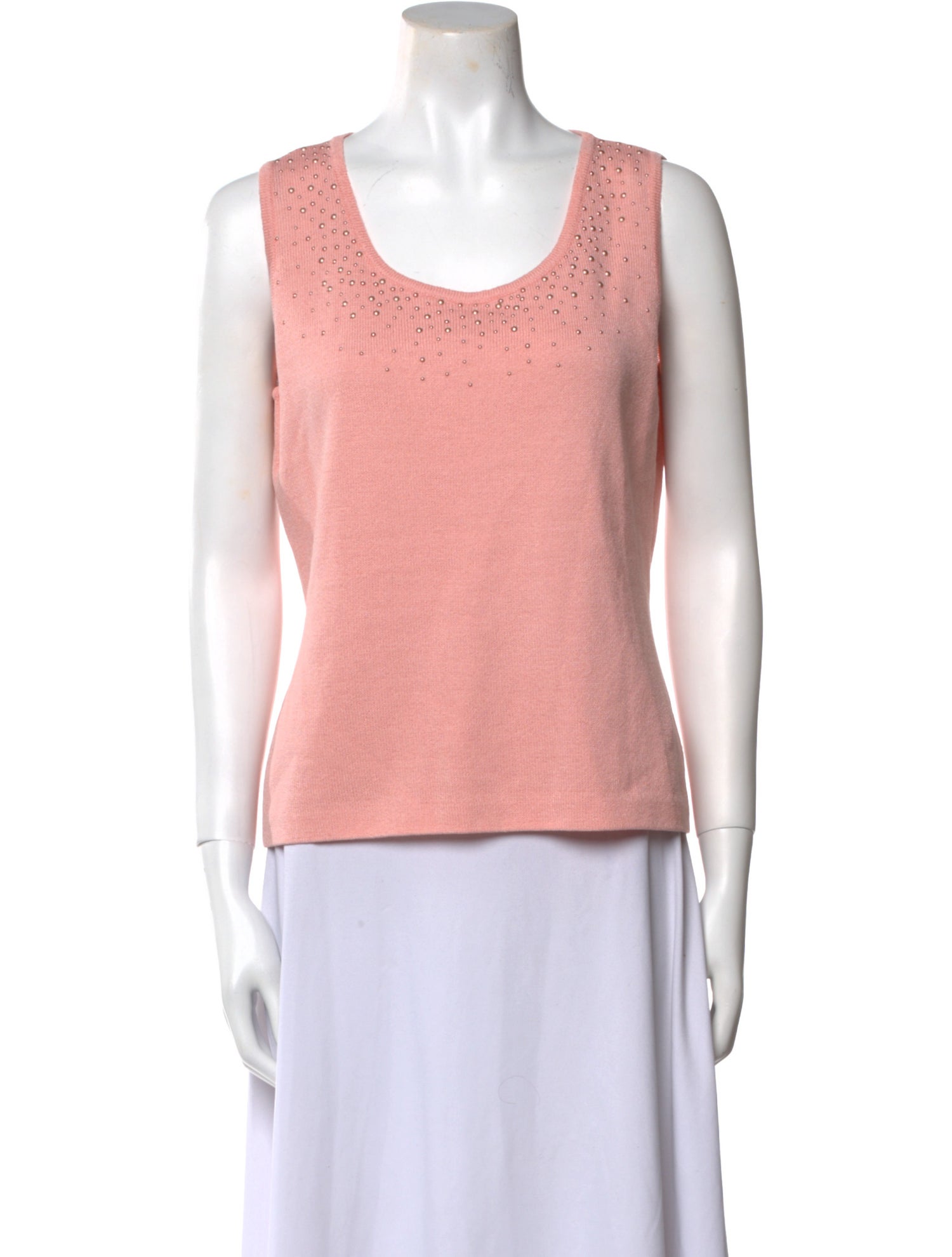 St. John Collection Wool Scoop Neck Top