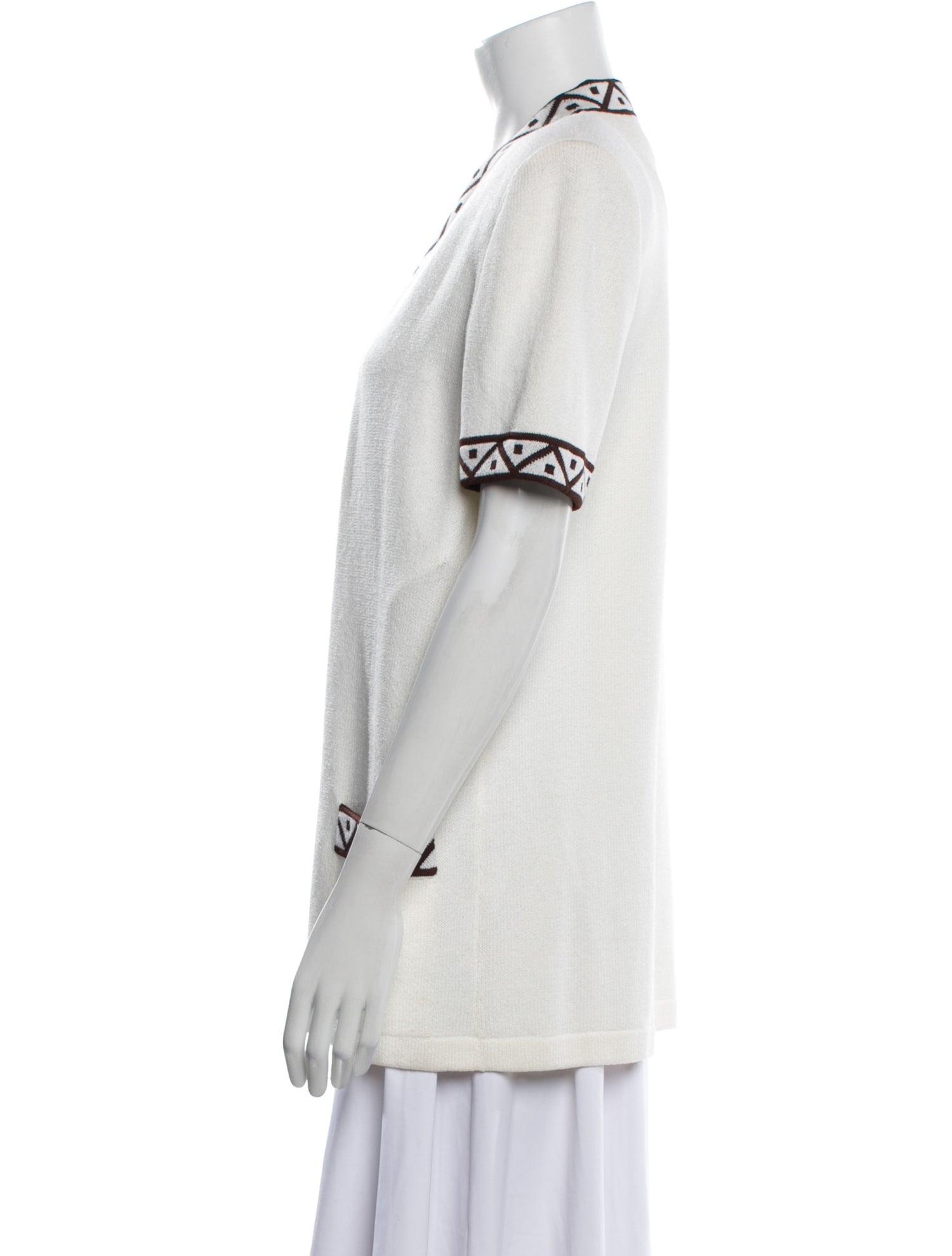 St. John Collection Wool Graphic Print Sweater