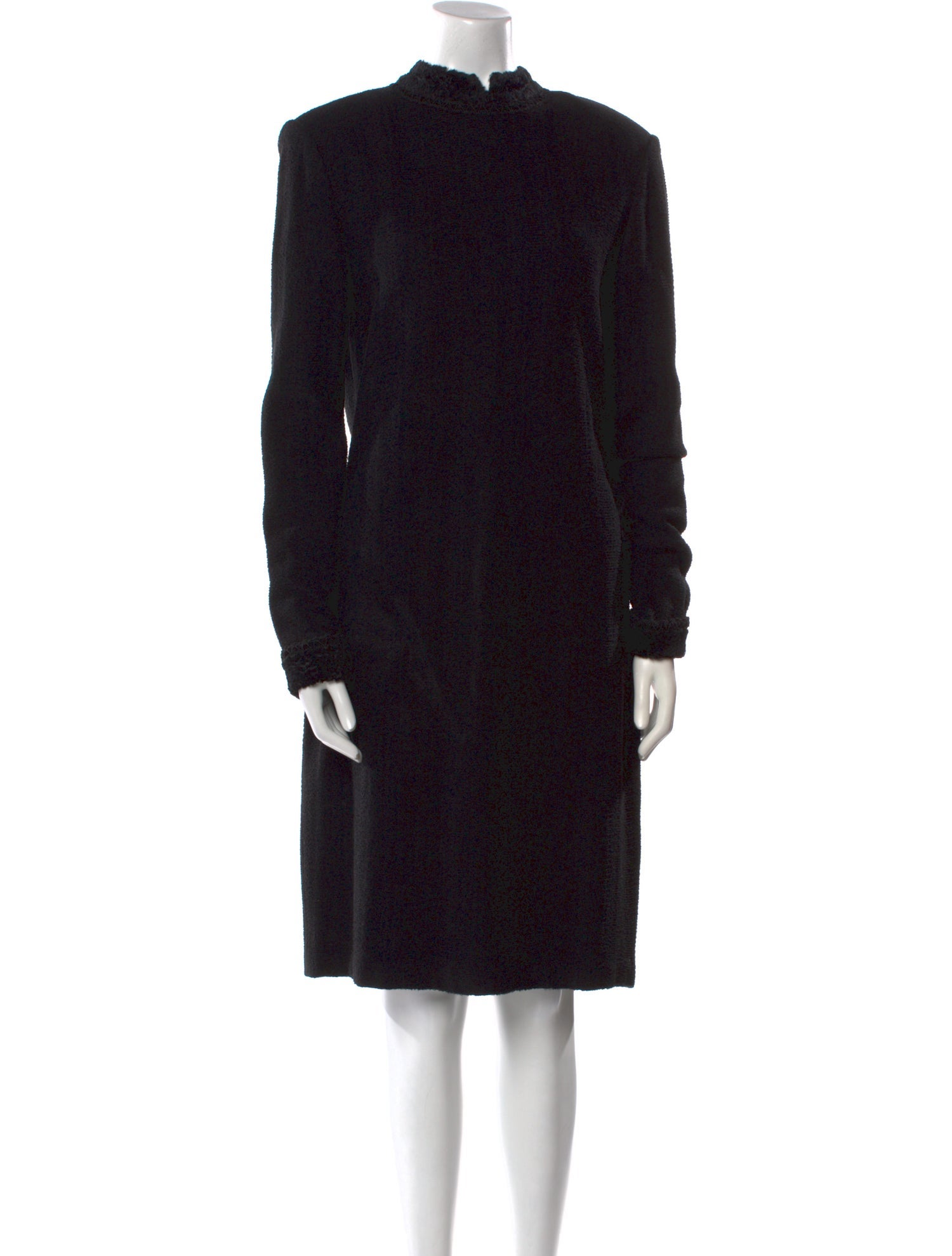 St. John Collection Mock Neck Knee-Length Dress