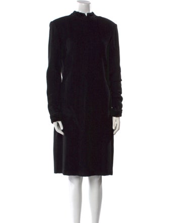 St. John Collection Mock Neck Knee-Length Dress