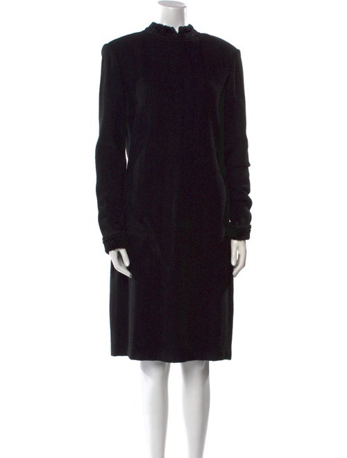 St. John Collection Mock Neck Knee-Length Dress