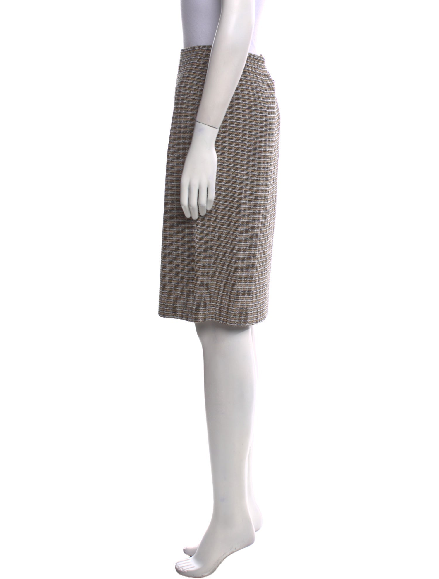 St. John Collection Tweed Pattern Knee-Length Skirt