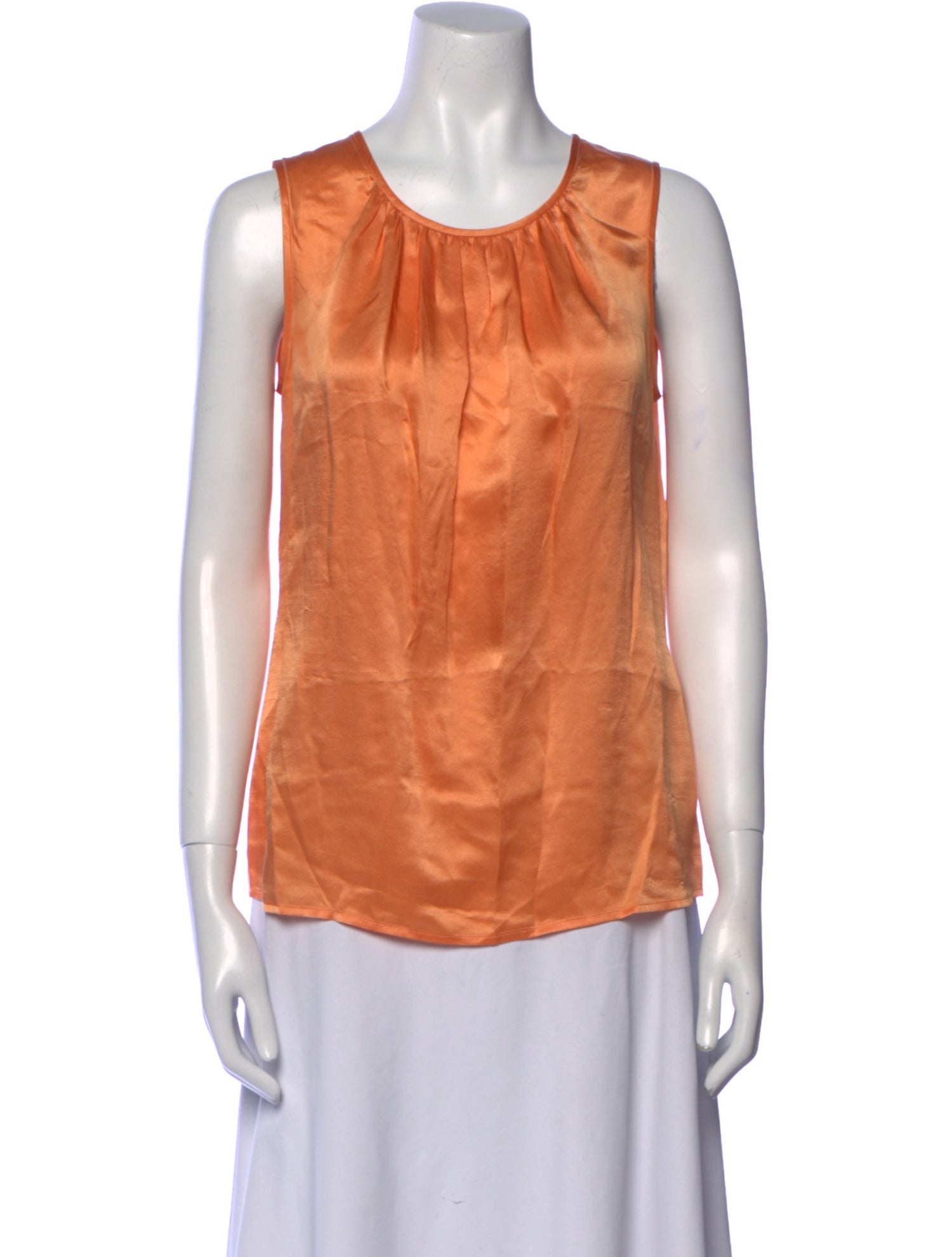 St. John Collection Silk Scoop Neck Top