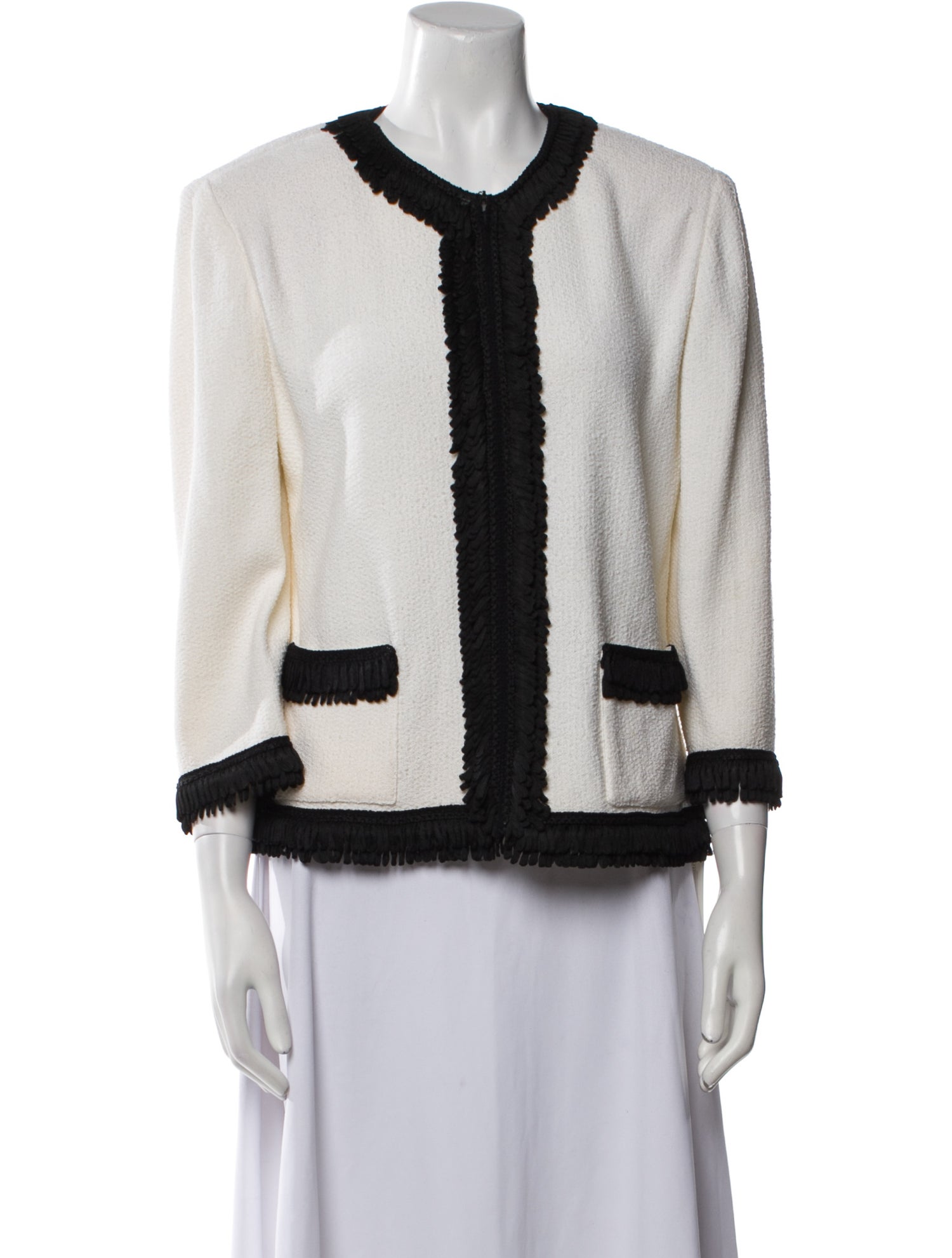 St. John Collection Colorblock Pattern Evening Jacket