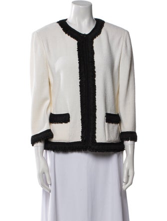 St. John Collection Colorblock Pattern Evening Jacket