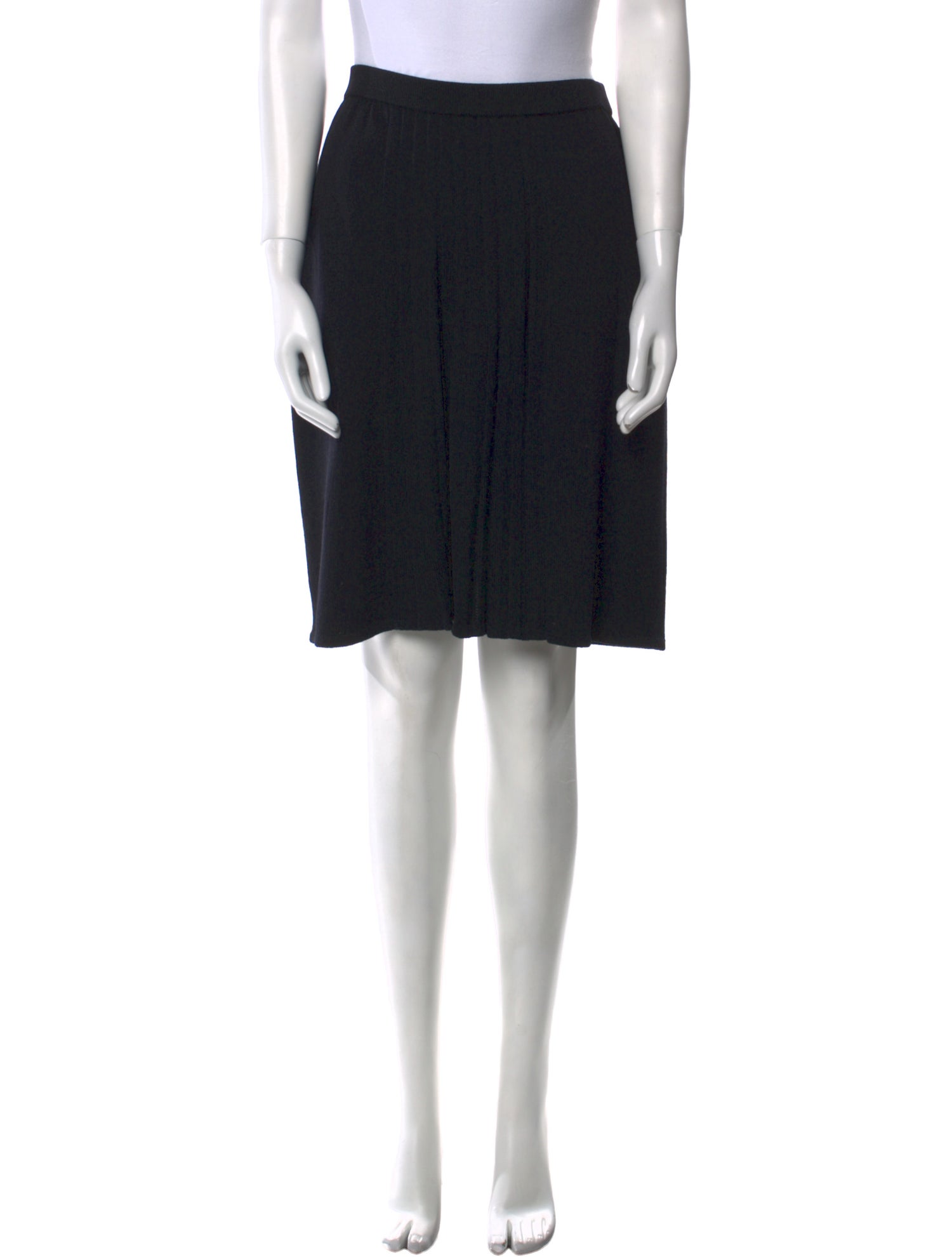 St. John Collection Pleated Accents Knee-Length Skirt
