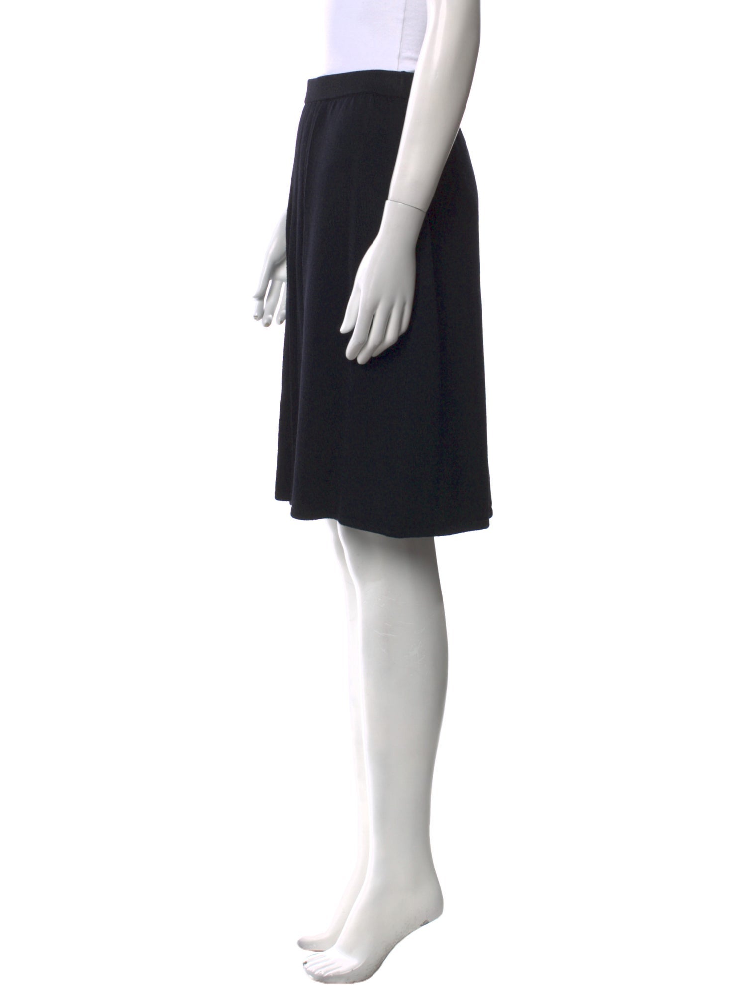 St. John Collection Pleated Accents Knee-Length Skirt